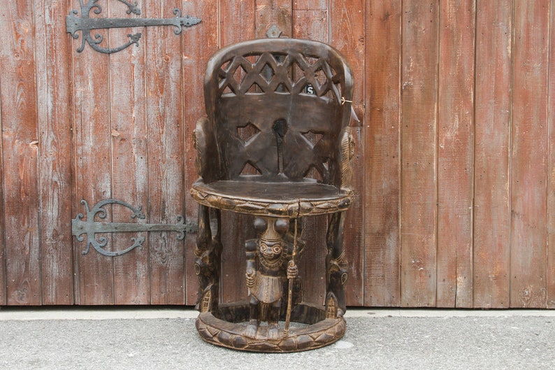 Impressive Yoruba Carved Chair Antique ChairAfrican | Etsy