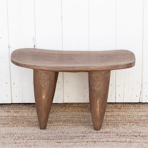 Oxidized Brown African Senufo Stool, Tribal Senufo Table,West African End Table,Primitive African Side Table,Handcarved African Coffee Table