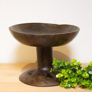 Rustic Antique Naga Low Table, Vintage Indian Stool Table, Tribal Naga Wooden Stool, African Side Table Stool,Primitive Indian Stool Table