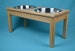 Elevated Dog Feeder, Solid Oak Wood, Two Stainless Steel 5 Quart Dog Bowls  *FREE SHIPPING* 