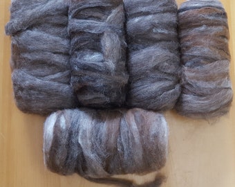 Dark Cria Blend Alpaca Roving
