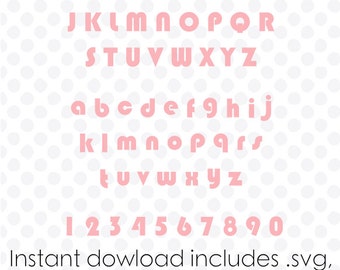 Groovy font svg file alphabet instant download ( zipped .dxf .svg .eps and .studio files) vector cutting files