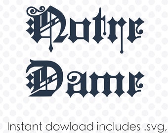 Notre dame svg | Etsy