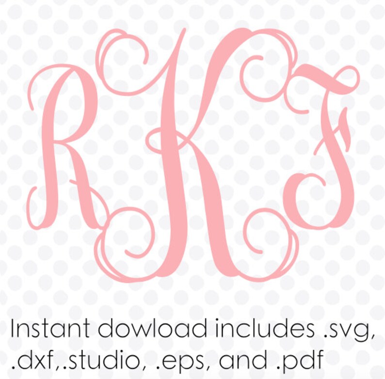 Download Vine monogram font svg instant download .dxf .svg and ...