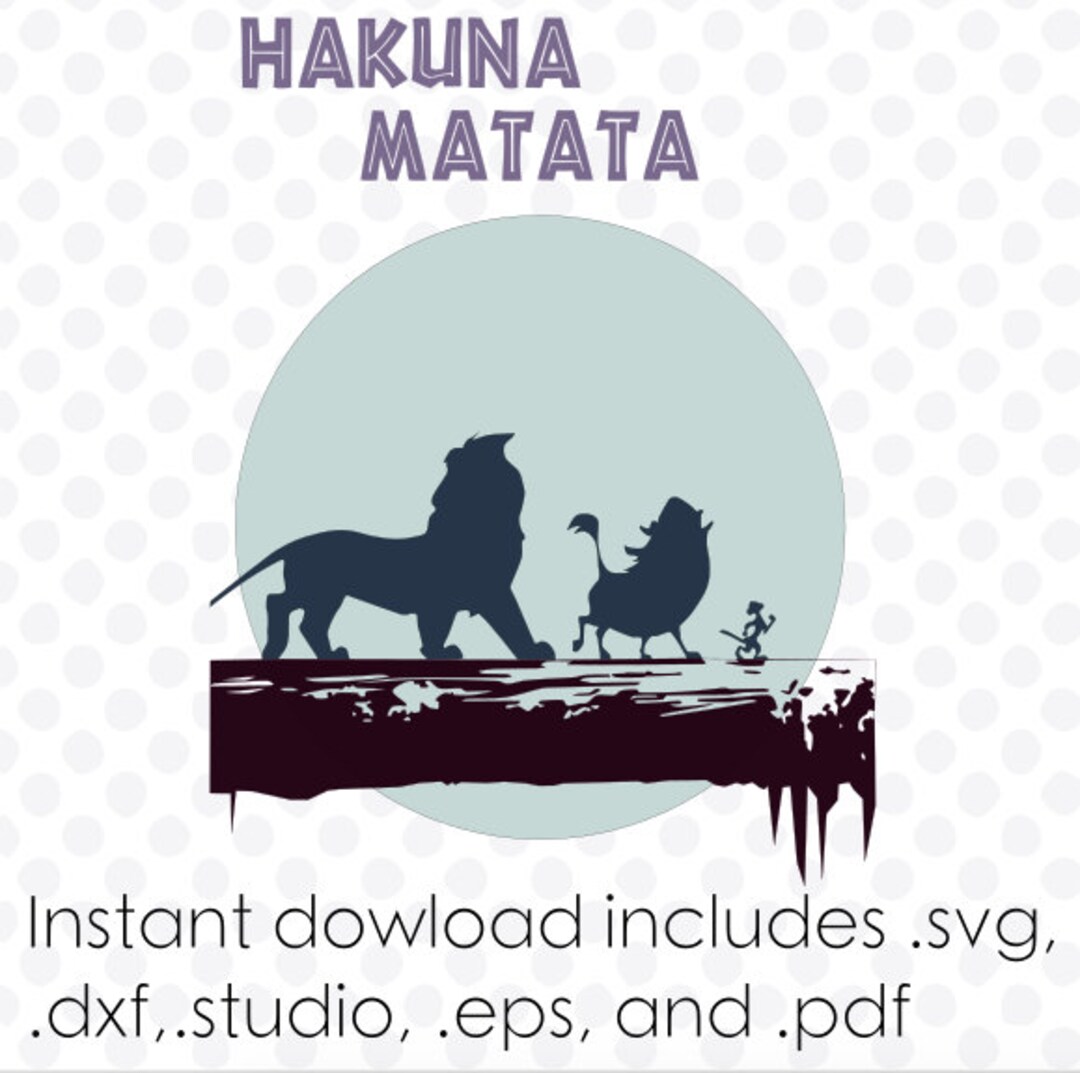 Lion King Inspired Characters Instant Download zipped .eps .dxf .pdf ...