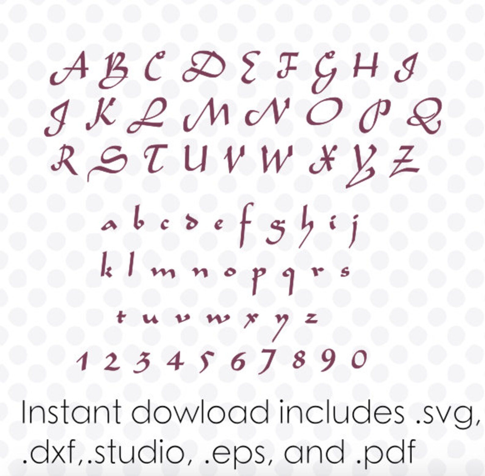 Genie Font Svg File Alphabet Instant Download Zipped .dxf Etsy