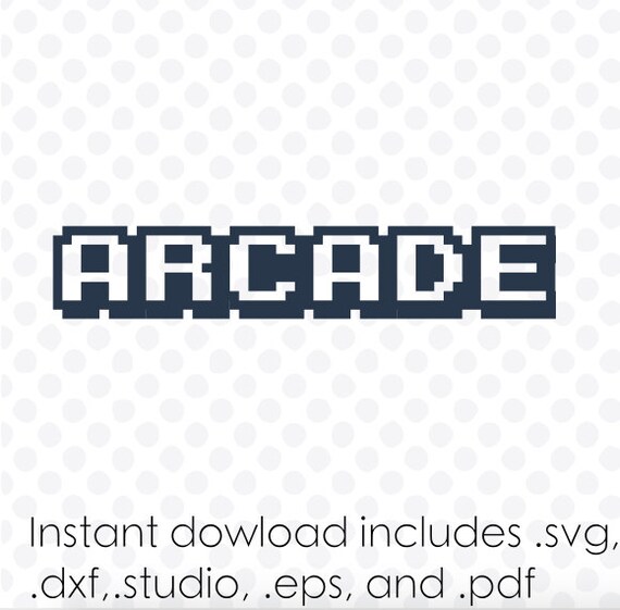 Arcade font svg file alphabet instant download zipped .dxf Etsy