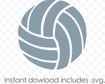 Volleyball instant download (zipped .eps .pdf .dxf .svg and .studio files) vector cutting files