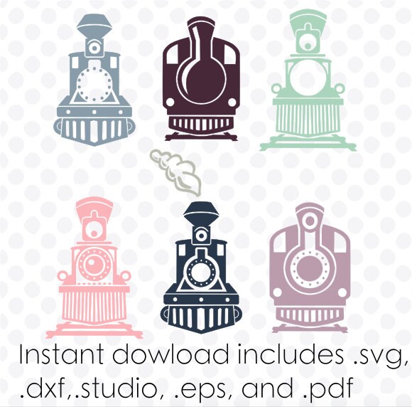 Download Train svg monogram frame instant download zipped .eps .pdf | Etsy