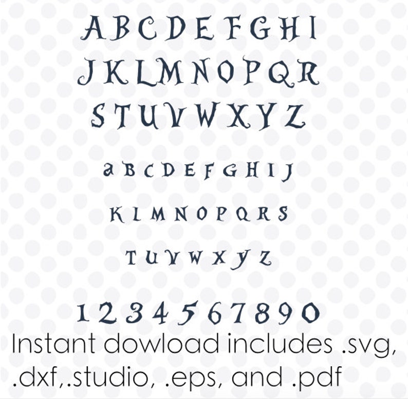 Jack Font File Instant Download Zipped .dxf .svg .eps and Etsy