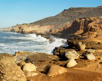 Impresión de pared o lienzo fotográfico de bellas artes de Point Loma La Jolla Beach