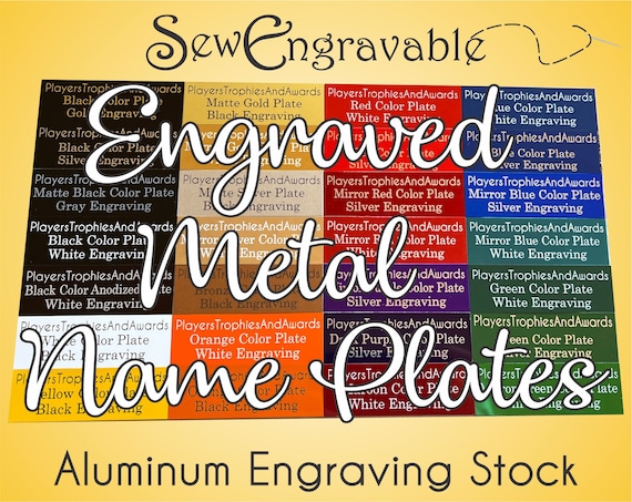 3/4" X 2 1/2" Custom Engraved Aluminum ID Name Plates Art Trophy Taxidermy Gifts 