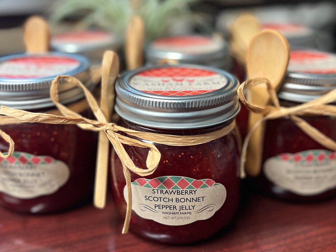 Strawberry Scotch Pepper Jelly Etsy