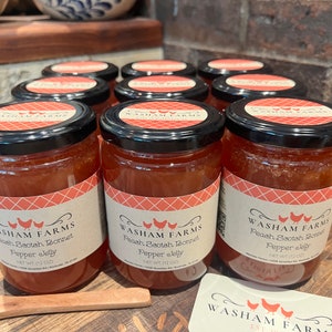 Peach Scotch Bonnet Pepper Jelly | Made in Small Batches | Handcrafted in Tennessee | Use as Appetizers, Marinades, or Sauces