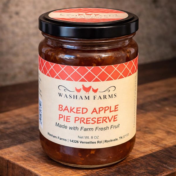 Conserva de pastel de manzana horneado / Elaborada artesanalmente en Tennessee, lotes pequeños