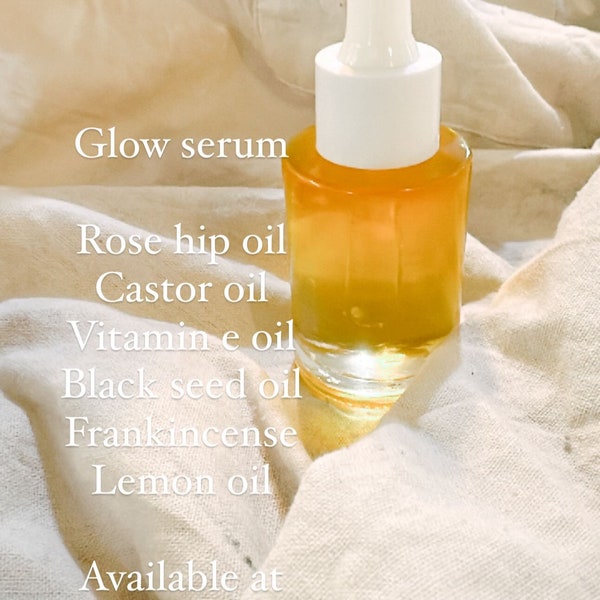 All natural Glow face serum, natural skin care, face serum, brightening face serum,