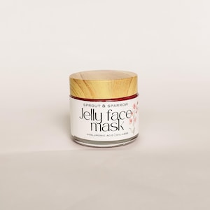 hyaluronic acid jelly face mask, hydrating, nourishing, face mask, natural face products