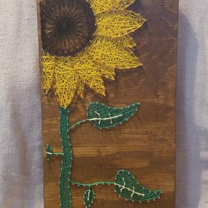 Sunflower string art sign