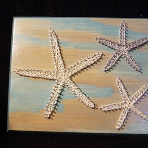 Starfish string art sign