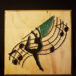 Color guard flag girl/boy w/ music notes string art