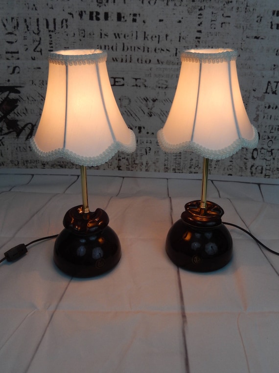 Antique porcelain insulator accent lamp Lamp Shades – RW Collection