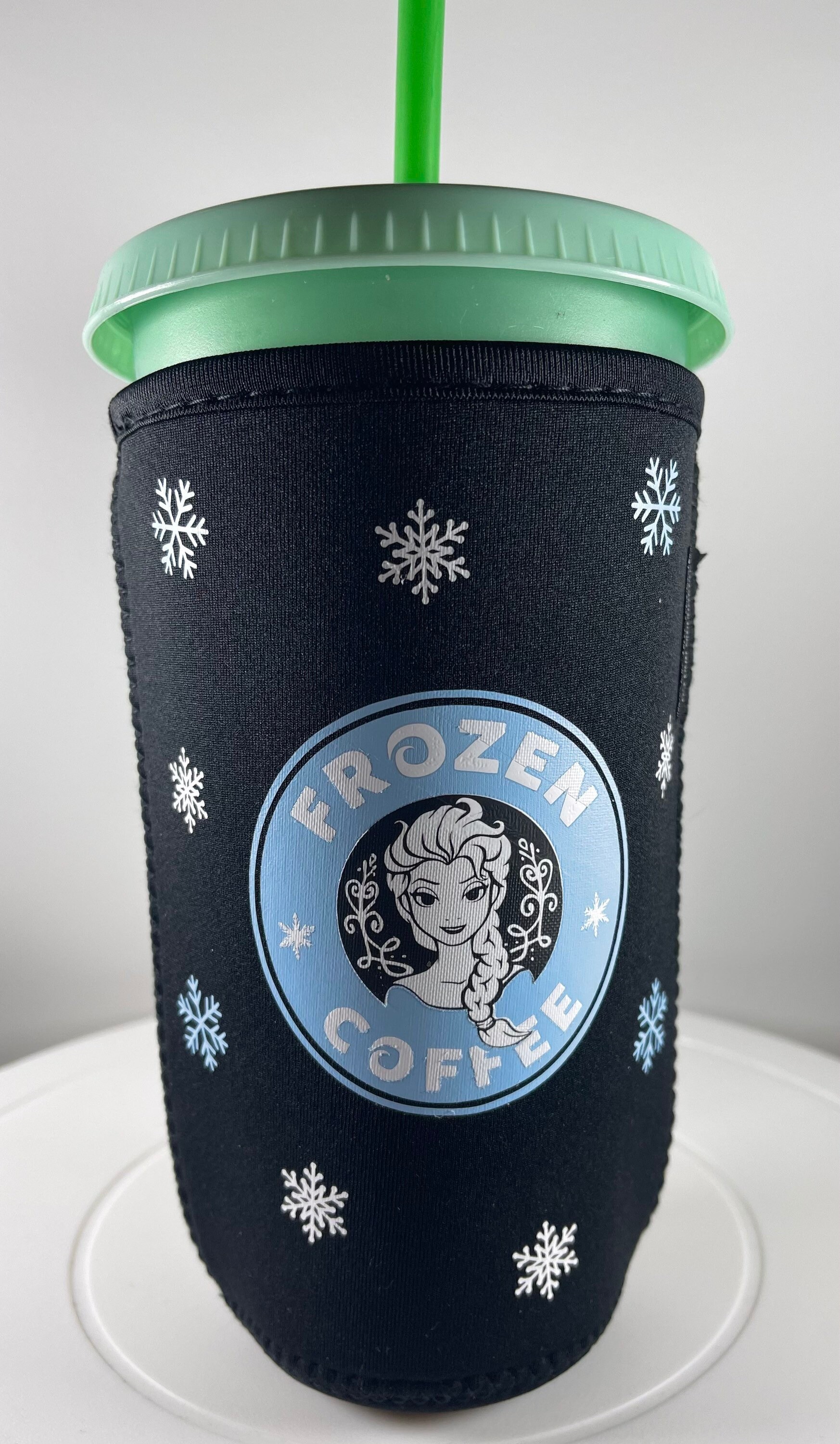 Iced Coffee Koozie Frozen theme 32oz Etsy