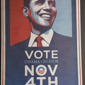 Vote Obama - Cartel original de Biden del 4 de noviembre, 15'' x 23'';