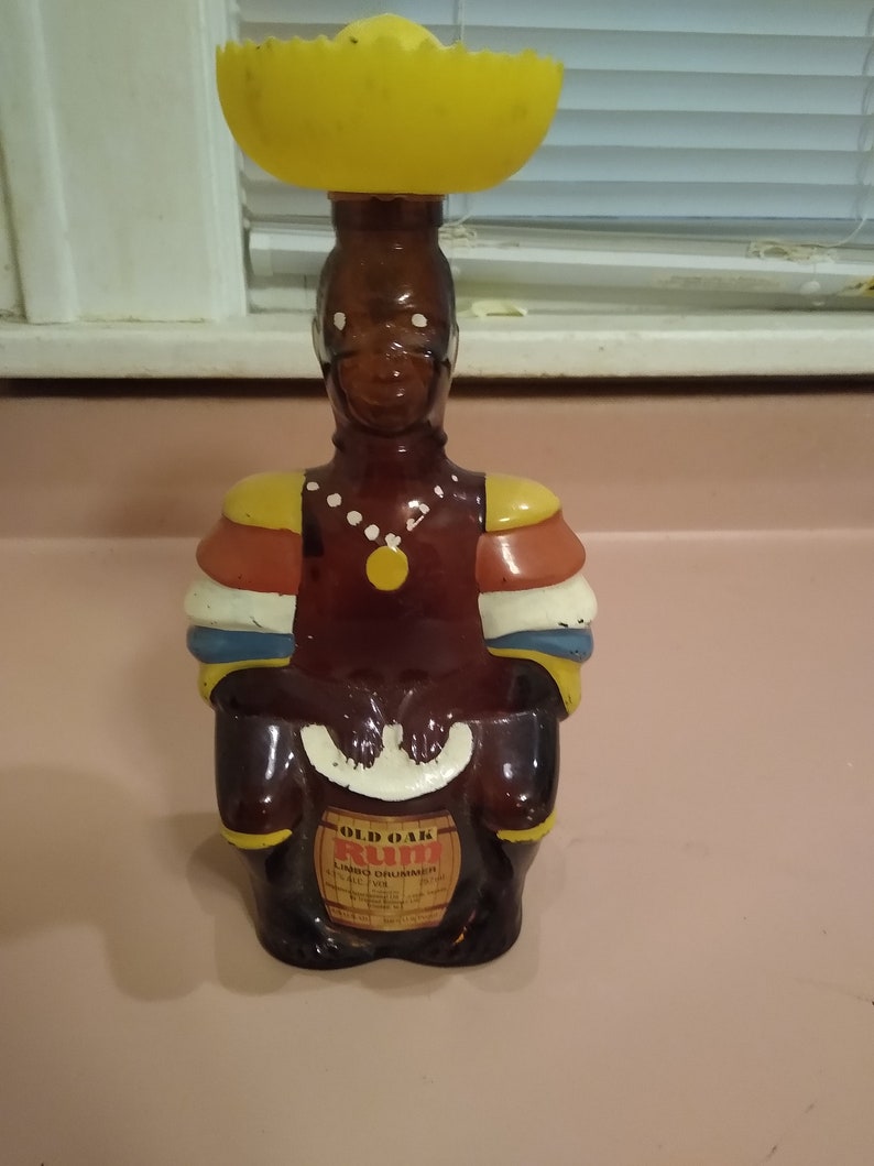 Vintage Old Oak Rum Limbo Drummer Empty Bottle Etsy