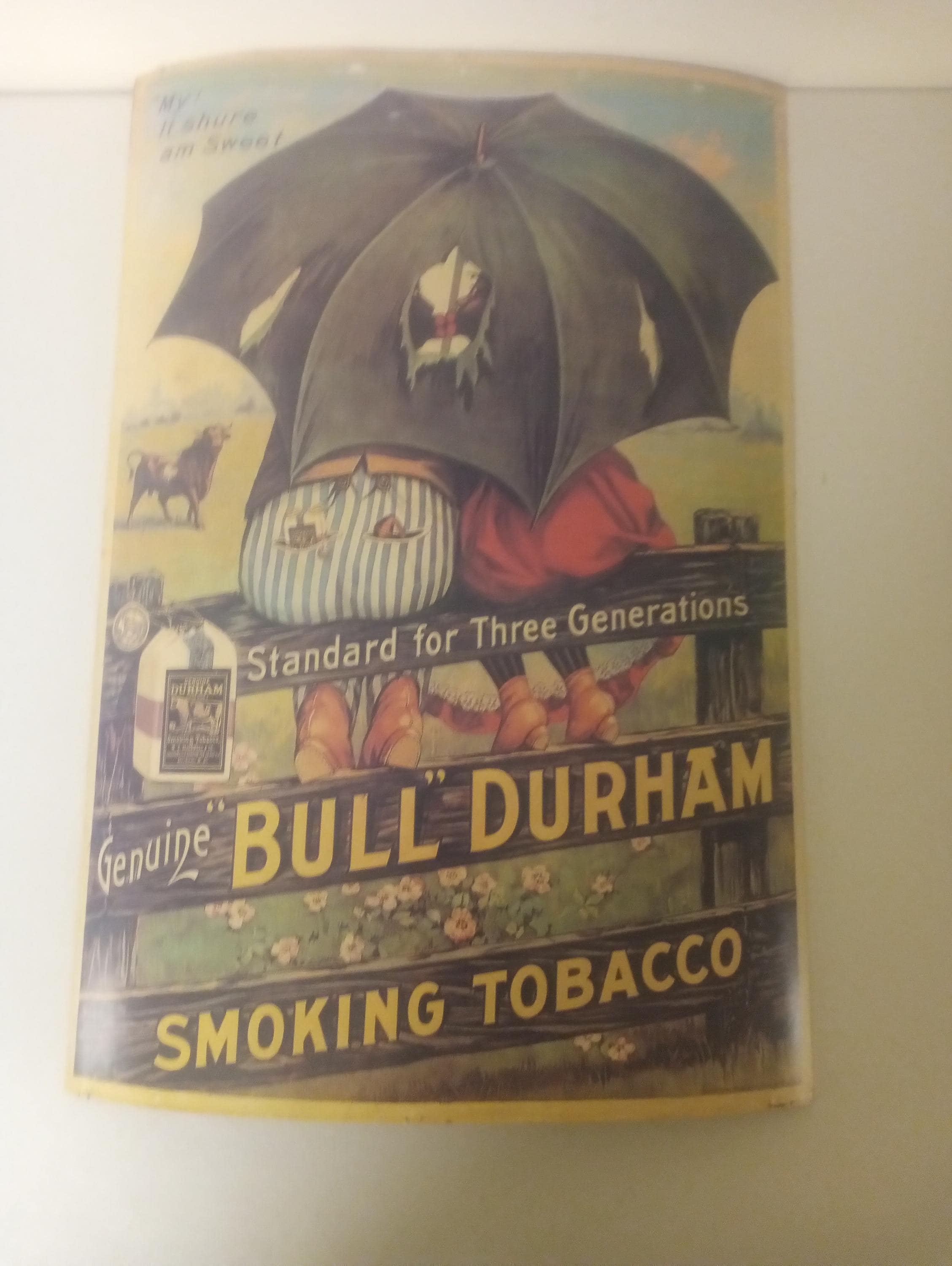 antique bull durham tobacco poster Lot Vintage Original Poster Advertising Bull