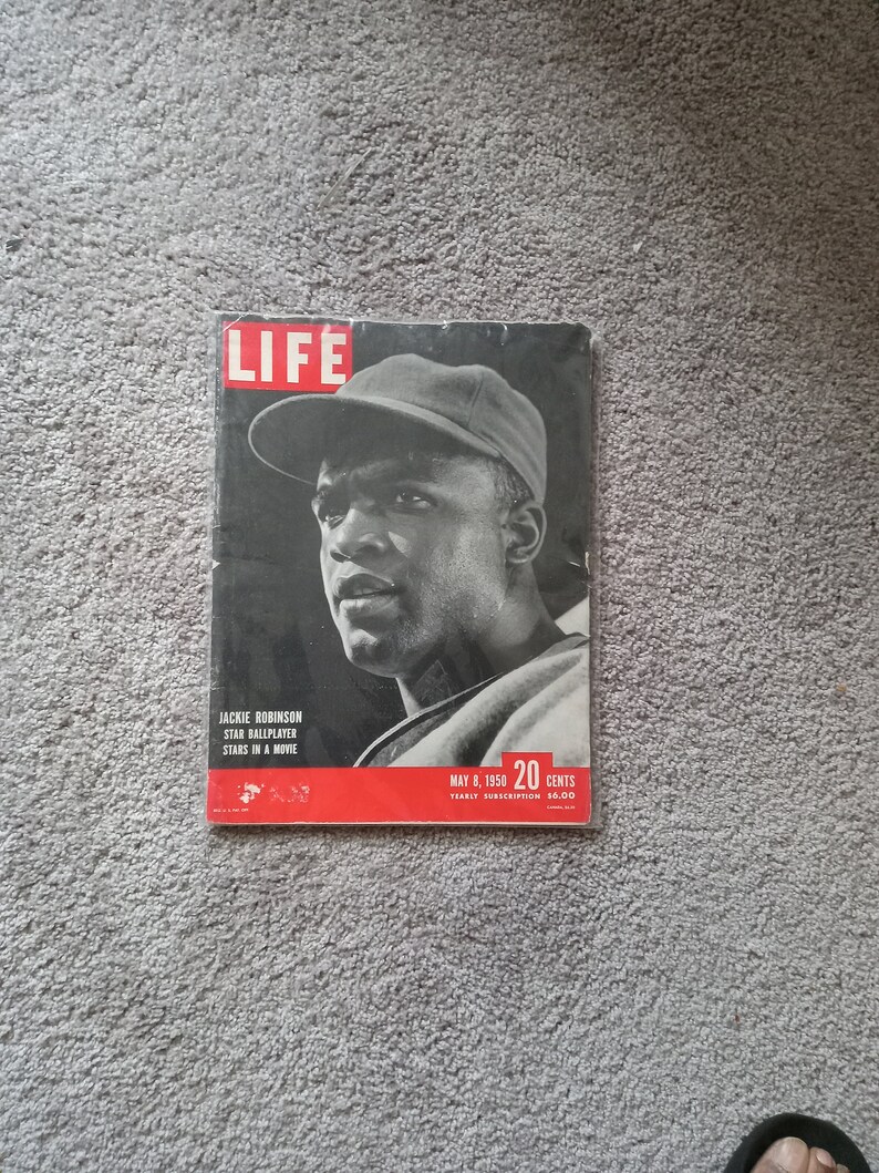 Life Magazine Jackie Robinson May 8. 1950 Etsy