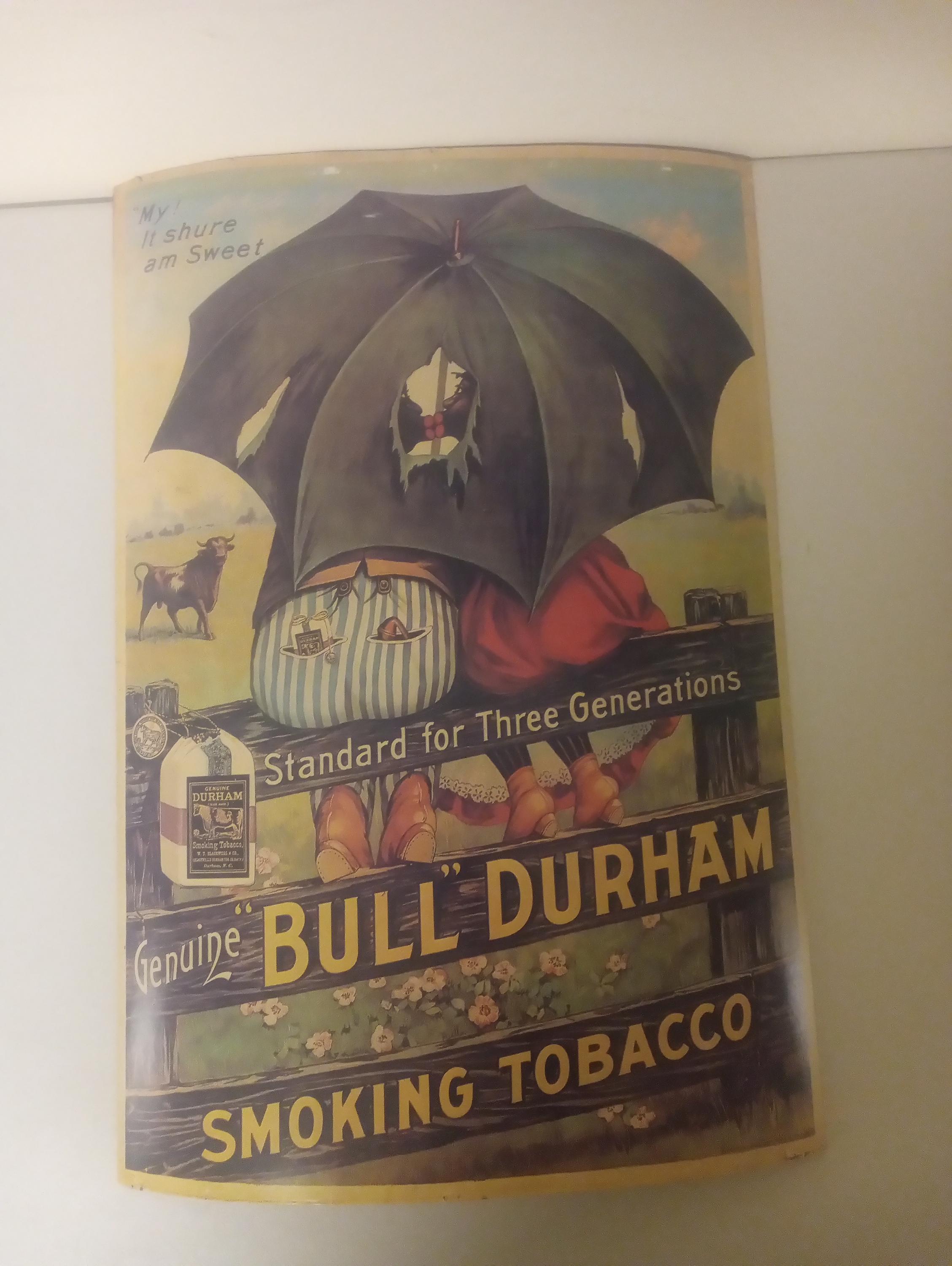 old bull durham tobacco poster Victory Vintage Signs Three Generation Smoking Reproduction Sign : Home & Kitchen Blackwell's Bull Durham Tobacco Print