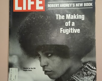Life Magazine,The Making of a Fugitive, Wanted by the F.B.I. Angela Davis, September 11, 1970;