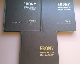 Ebony Pictorial History Of Black America, 3 Vol. Set Pub. 1971, 1st Edition, 1st. Printing