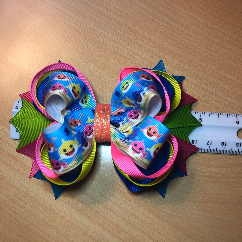Character Shark Hair Bows