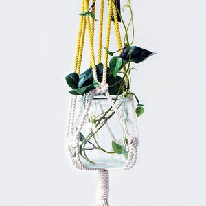 Macrame Plant Hanger, Hand Dyed, Hanging Planter, Bohemian Home Decor, MADE TO ORDER image 1