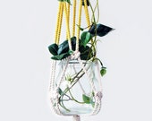 Macrame Plant Hanger, Hand Dyed, Hanging Planter, Bohemian Home Decor, MADE TO ORDER