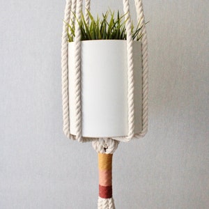 Handmade Macrame Plant Hanger: 100% Cotton Rope, 45&quot; Hanging Planter