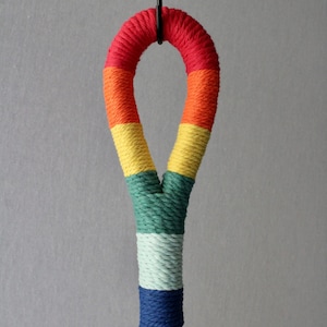 Rainbow Macrame Plant Hanger: 40&quot; Hanging Planter