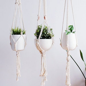 Macrame Plant Hanger, Hanging Planter, Plant Holder, Mom Gift, No customs fees on orders going to the USA image 1