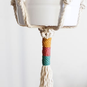 Macrame Plant Hanger, Hanging Planter, Color Block, Birthday Gift, Christmas Gift, No customs fees on orders going to the USA image 4