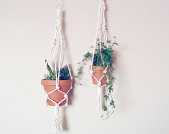 Handmade Macrame Plant Hanger: Cotton Hanging Planter