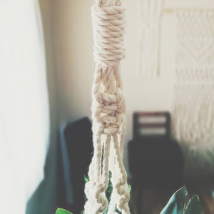 Macrame Plant Hanger, Cotton Hanging Planter, Plant Holder image 3