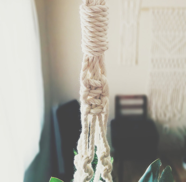 Macrame Plant Hanger, Cotton Hanging Planter, Plant Holder image 3