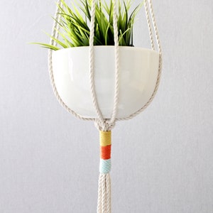 Macrame Plant Hanger, Hanging Planter, Slim Plant Hanger, Indoor Plant Hanger image 5