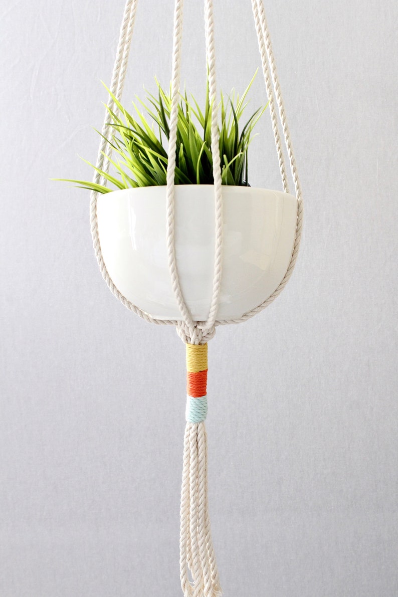 Macrame Plant Hanger, Hanging Planter, Slim Plant Hanger, Indoor Plant Hanger image 5