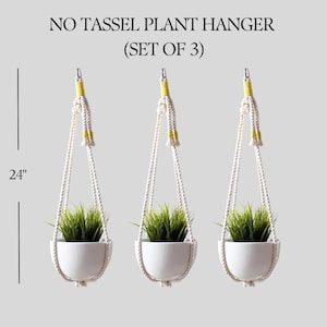 Tassel Free Plant Hanger, No Tassel Plant Holder, Birthday Gift, Housewarming Gift, Macrame Plant No Tassel Hanger