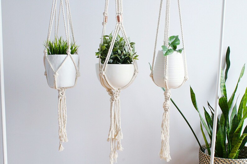 Macrame Plant Hanger, Hanging Planter, Plant Holder, Mom Gift, No customs fees on orders going to the USA image 4