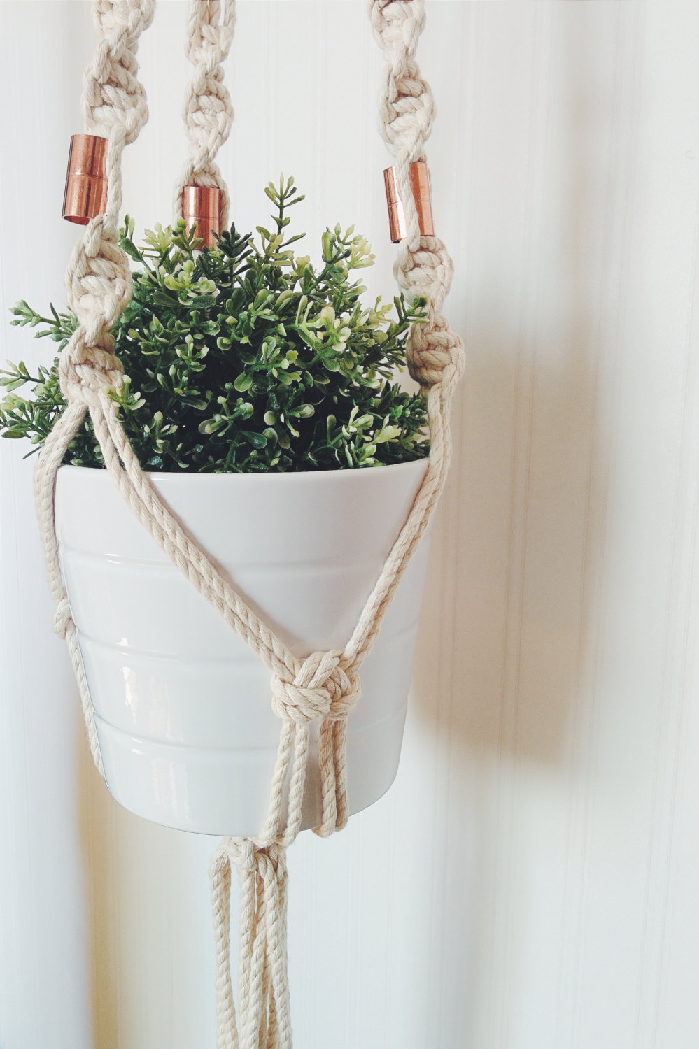 Handmade Macrame Plant Hanger: 47" Cotton Rope Hanging Planter*no  Tariffs/fees to USA - Etsy