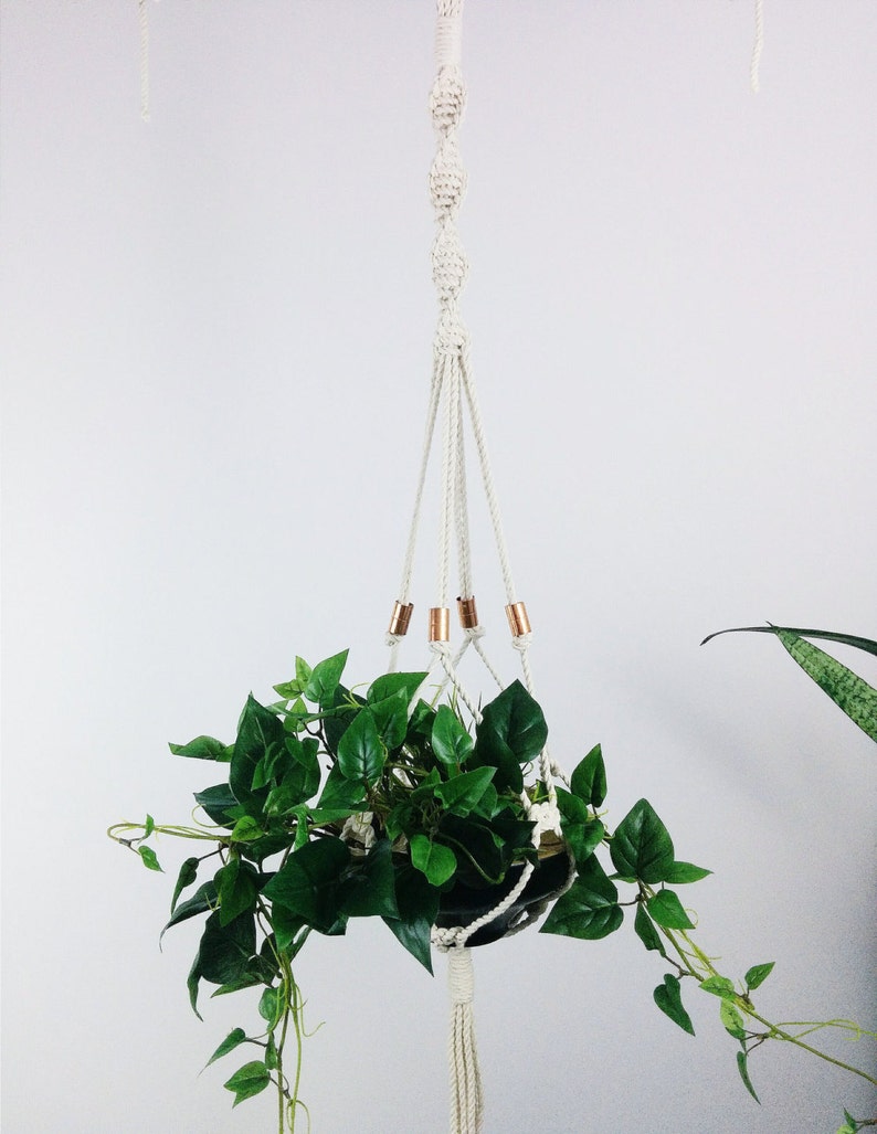 copper plant hanger hanging planter Macrame plant hanger