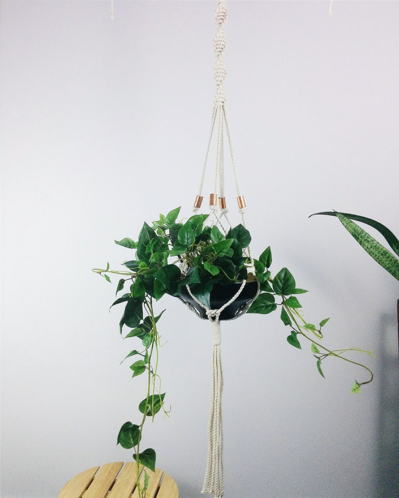 copper plant hanger hanging planter Macrame plant hanger